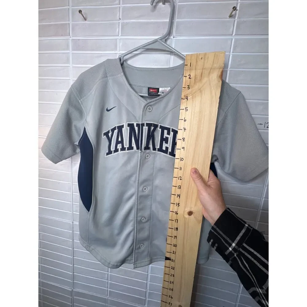 Nike Yankees Jersey Youth Medium Johnson #41 MLB RN 81917 Button Down Vintage